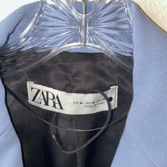 Zara Double Breasted Blazer in Periwinkle Blue - Picture 9 of 9